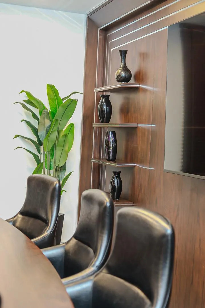 The reception area after delivery