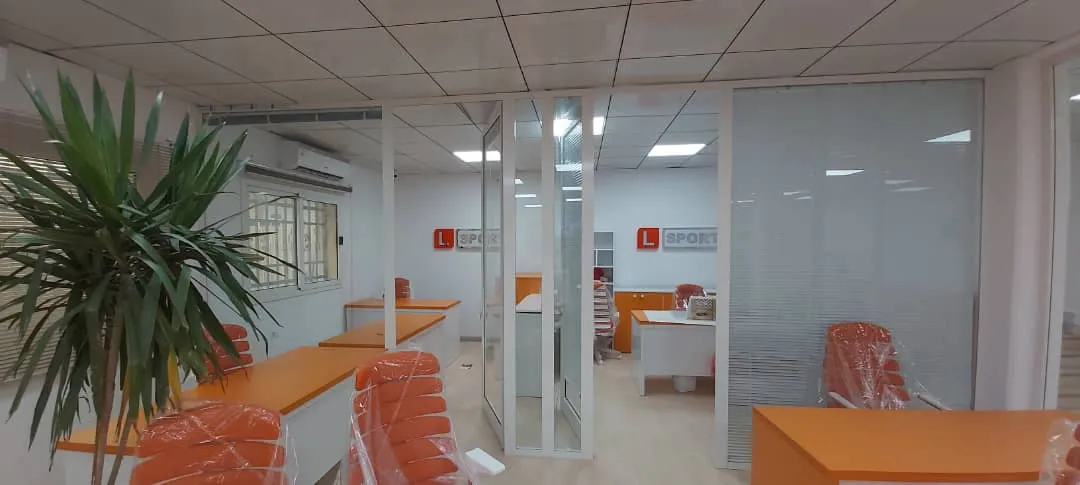 Interior finishing details of the building